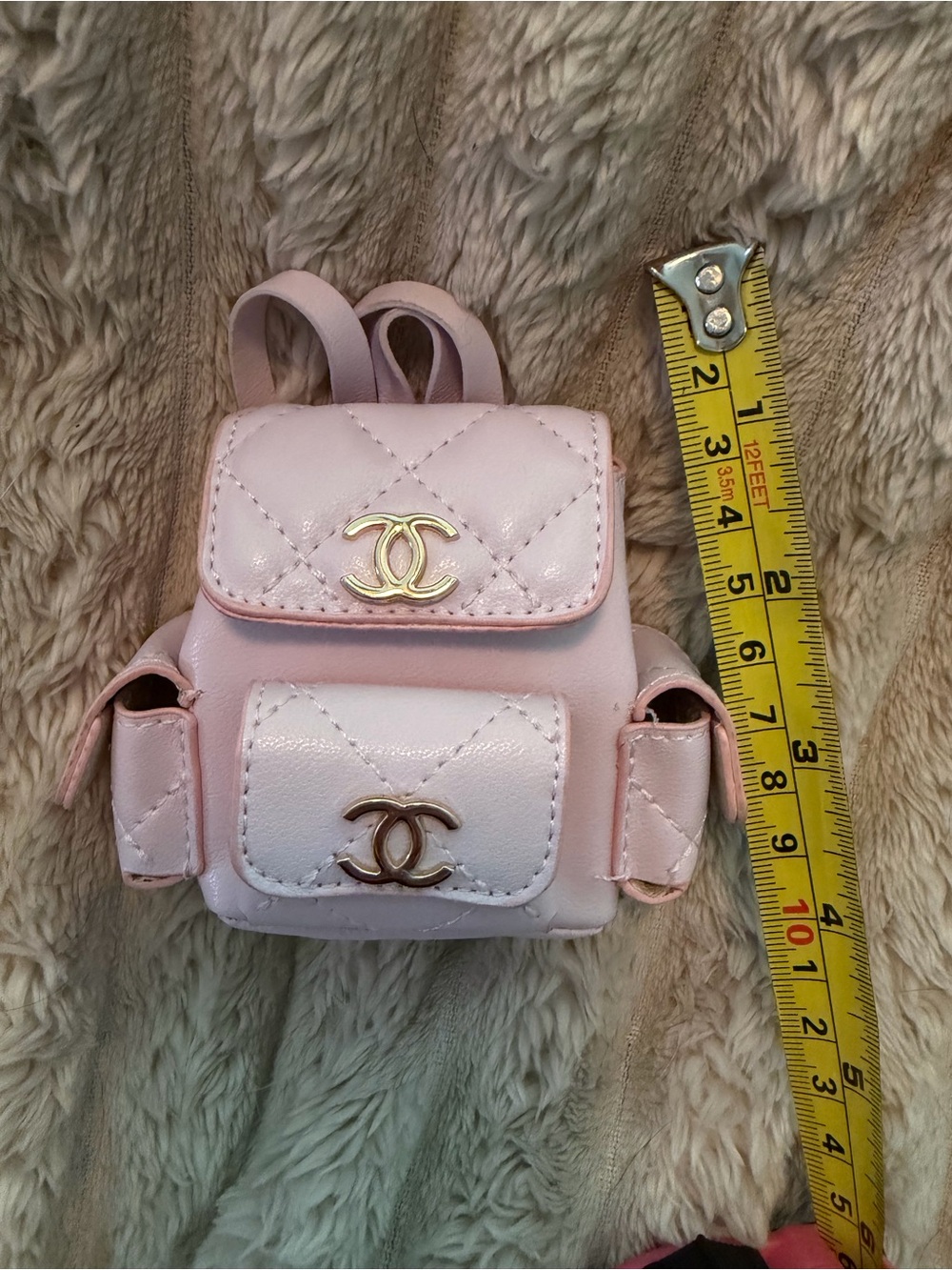 Pink Quilted Mini Backpack